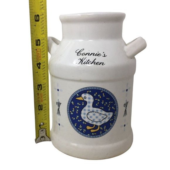 Vintage Ceramic Country Style Kitchen Utensil Holder says "Connie's Kitchen" - Picture 13 of 13